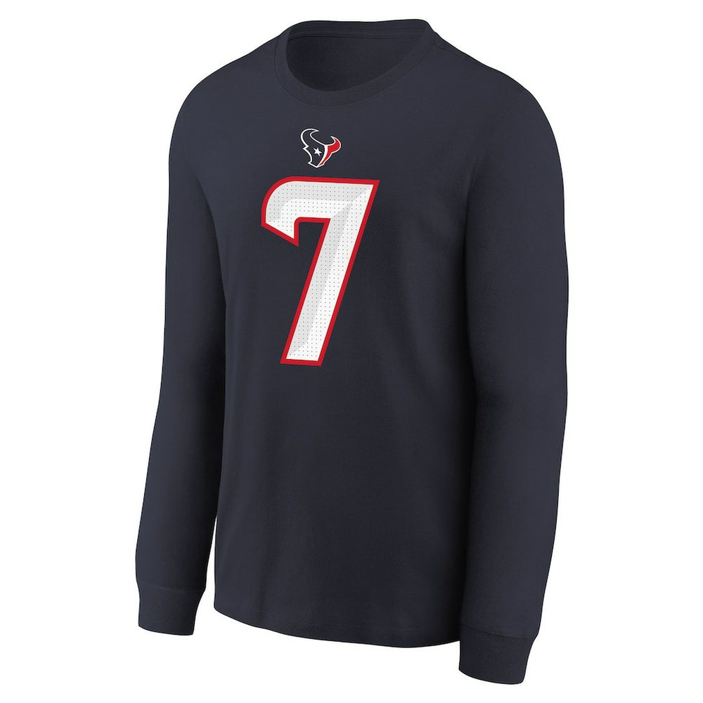 C.J. Stroud Houston Texans Youth Player Name & Number Long Sleeve T-Shirt - Navy | Nike online
