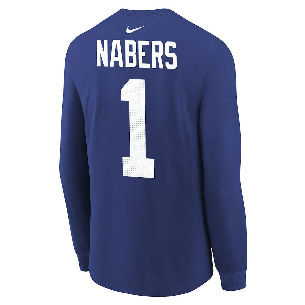 Malik Nabers New York Giants Youth Player Name & Number Long Sleeve T-Shirt - Royal | Nike cheap