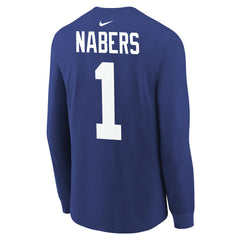 Malik Nabers New York Giants Youth Player Name & Number Long Sleeve T-Shirt - Royal | Nike cheap
