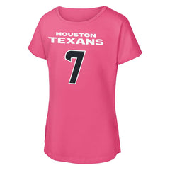 C.J. Stroud Houston Texans Outerstuff Girls Youth Player Name & Number T-Shirt - Pink sale