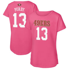 Brock Purdy San Francisco 49ers Outerstuff Girls Youth Player Name & Number T-Shirt - Pink discount