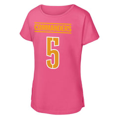 Jayden Daniels Washington Commanders Outerstuff Girls Youth Player Name & Number T-Shirt - Pink sale