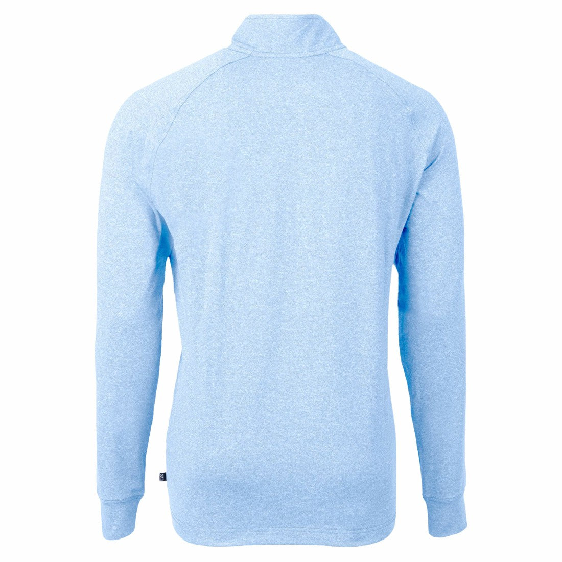 Tampa Bay Buccaneers Cutter & Buck Raglan Adapt Eco Knit Heather Quarter-Zip Top - Powder Blue discount