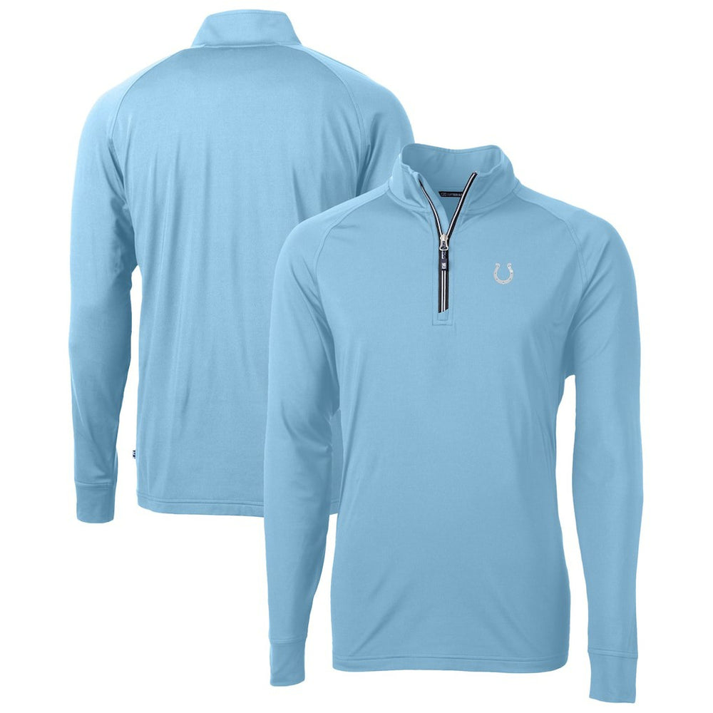 Indianapolis Colts Cutter & Buck Raglan Adapt Eco Knit Stretch Recycled Quarter-Zip Top - Powder Blue cheap