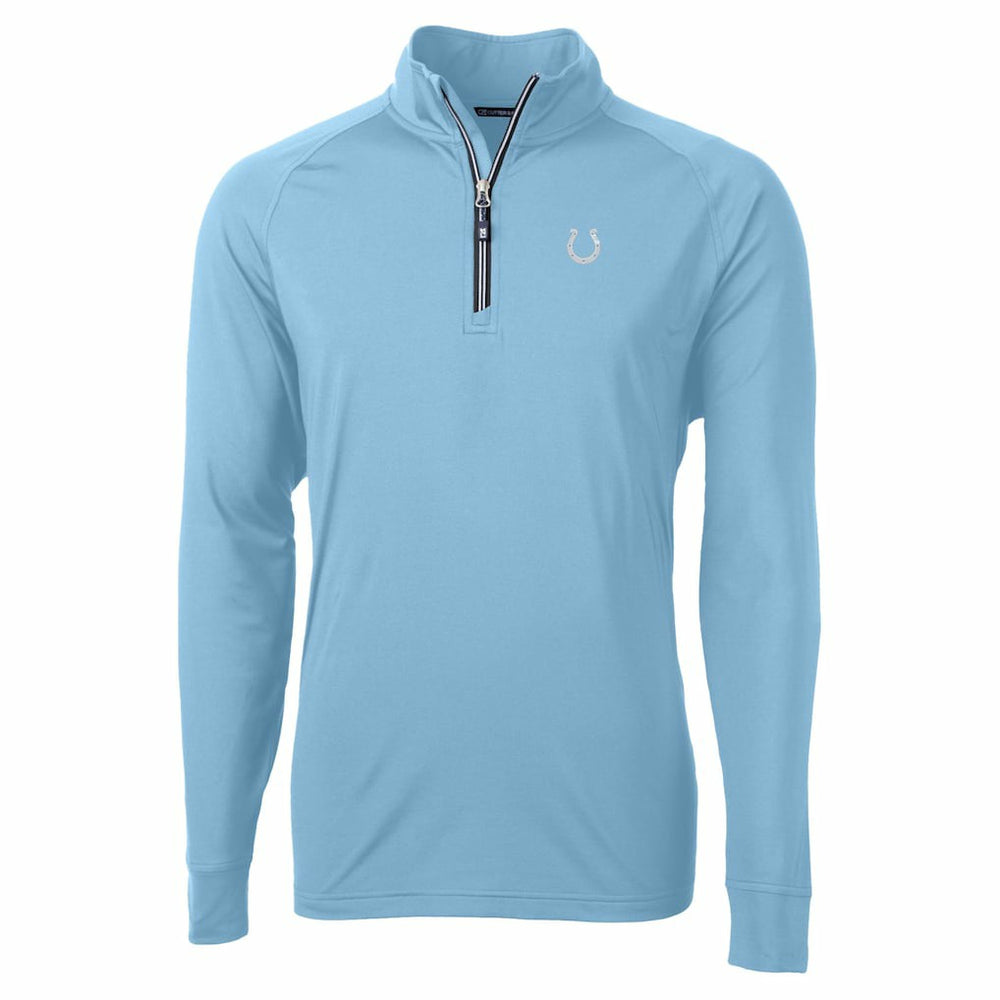 Indianapolis Colts Cutter & Buck Raglan Adapt Eco Knit Stretch Recycled Quarter-Zip Top - Powder Blue cheap