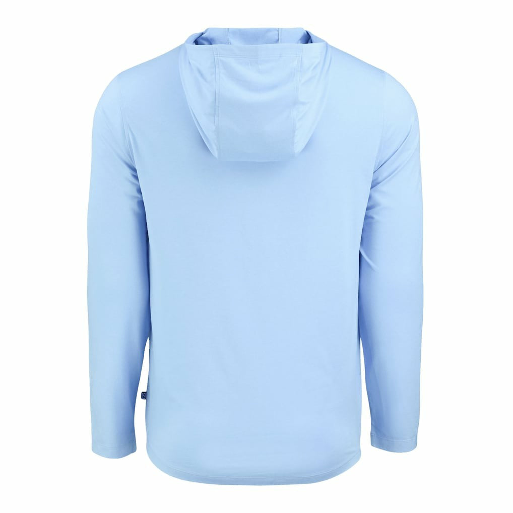 Kansas City Chiefs Men's Cutter & Buck Coastline Epic Comfort Eco Recycled Men's Hooded Shirt - Powder Blue cheap