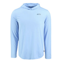 Seattle Seahawks Men's Cutter & Buck Coastline Epic Comfort Eco Recycled Men's Hooded Shirt - Powder Blue for sale