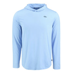 Denver Broncos Men's Cutter & Buck Coastline Epic Comfort Eco Recycled Men's Hooded Shirt - Powder Blue sale