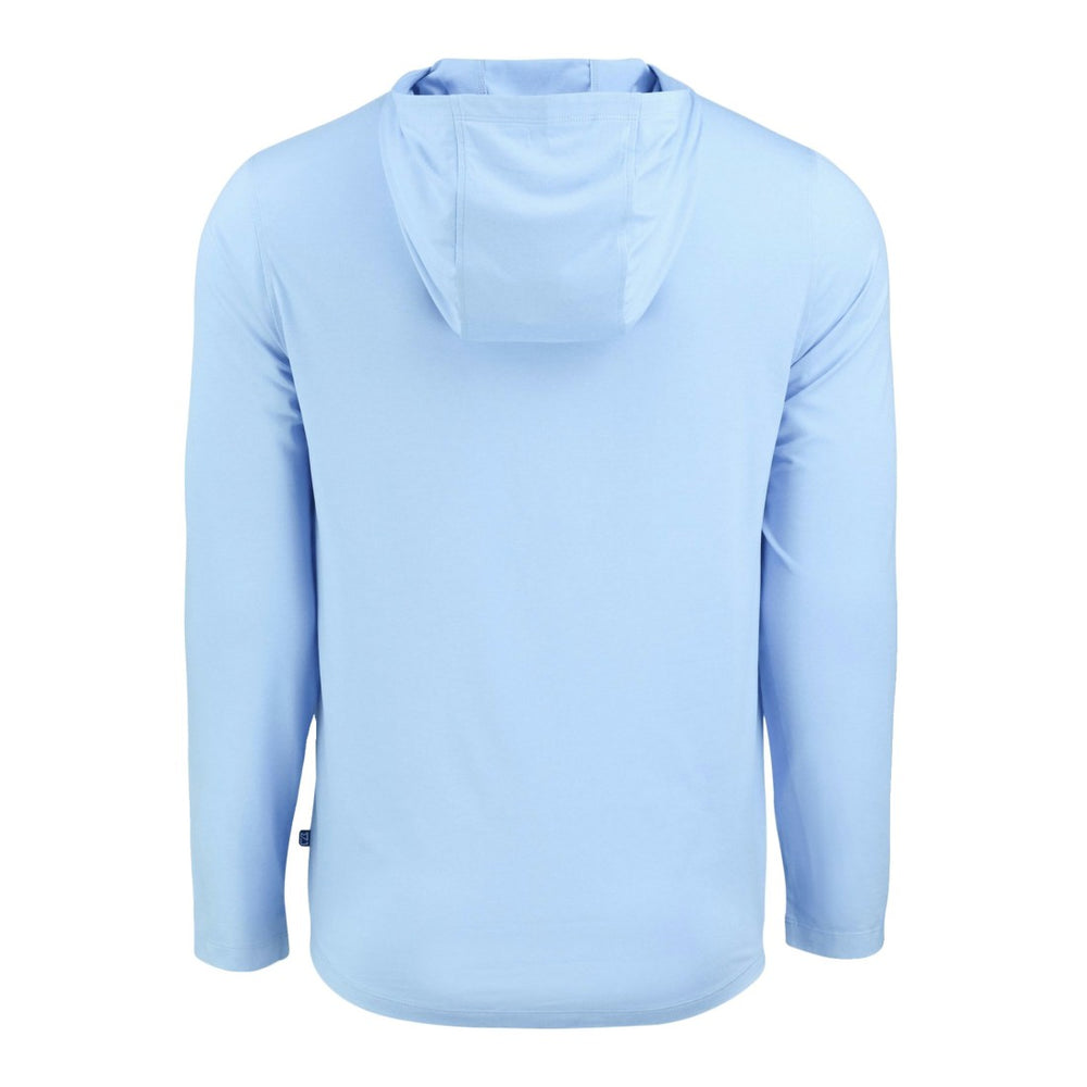 Denver Broncos Men's Cutter & Buck Coastline Epic Comfort Eco Recycled Men's Hooded Shirt - Powder Blue sale