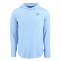 Green Bay Packers Men's Cutter & Buck Coastline Epic Comfort Eco Recycled Men's Hooded Shirt - Powder Blue for sale