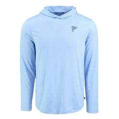 Atlanta Falcons Men's Cutter & Buck Coastline Epic Comfort Eco Recycled Men's Hooded Shirt - Powder Blue cheap