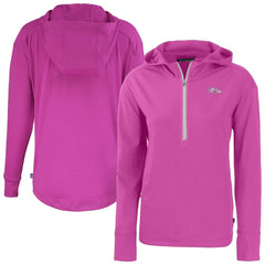 Baltimore Ravens Cutter & Buck Women's Daybreak Eco Recycled Half-Zip Hoodie - Pink discount