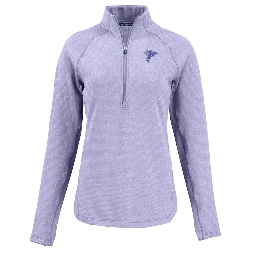 Atlanta Falcons Cutter & Buck Women's Peshastin Eco Fleece Recycled Half-Zip Top - Purple discount