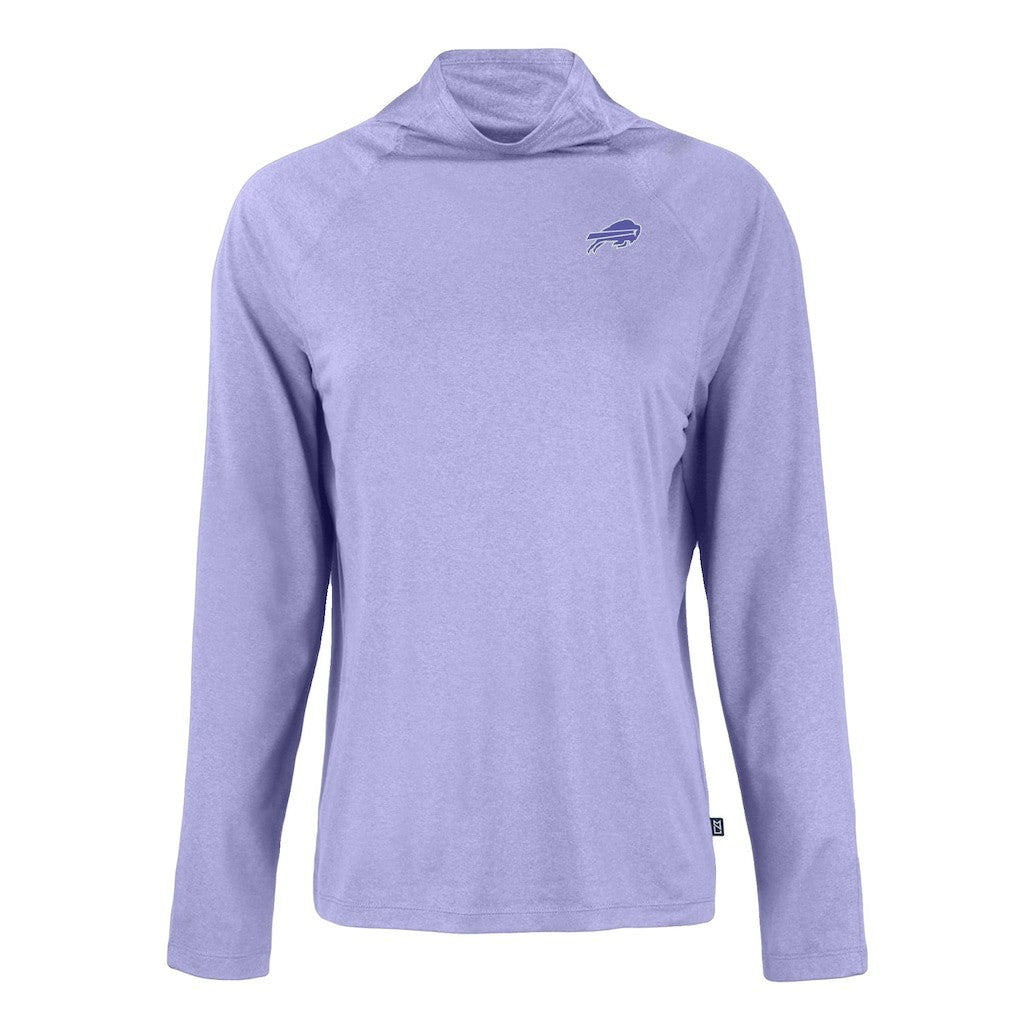 Buffalo Bills Cutter & Buck Women's Coastline Epic Comfort Eco Recycled Funnel Neck Pullover Top - Lavender discount