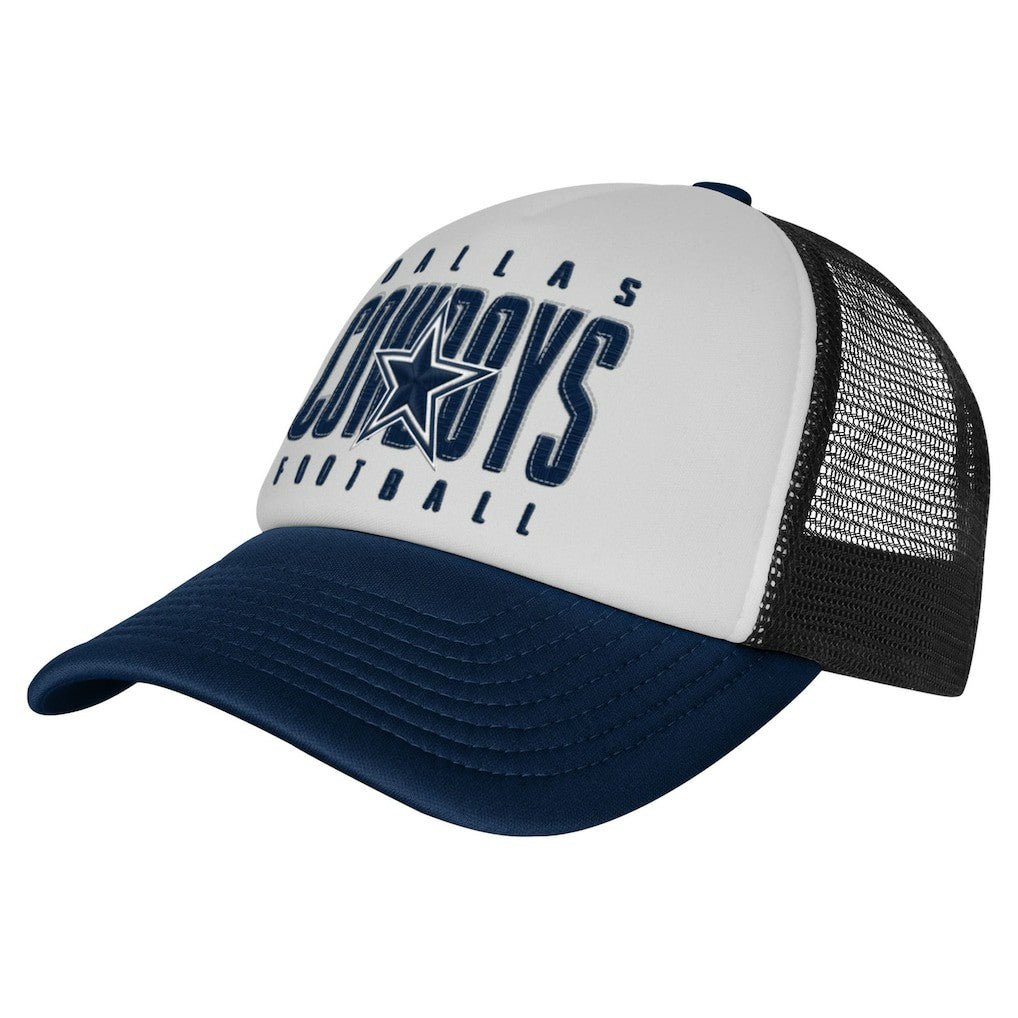 Dallas Cowboys Outerstuff Youth Essentials Trucker Adjustable Hat - White sale