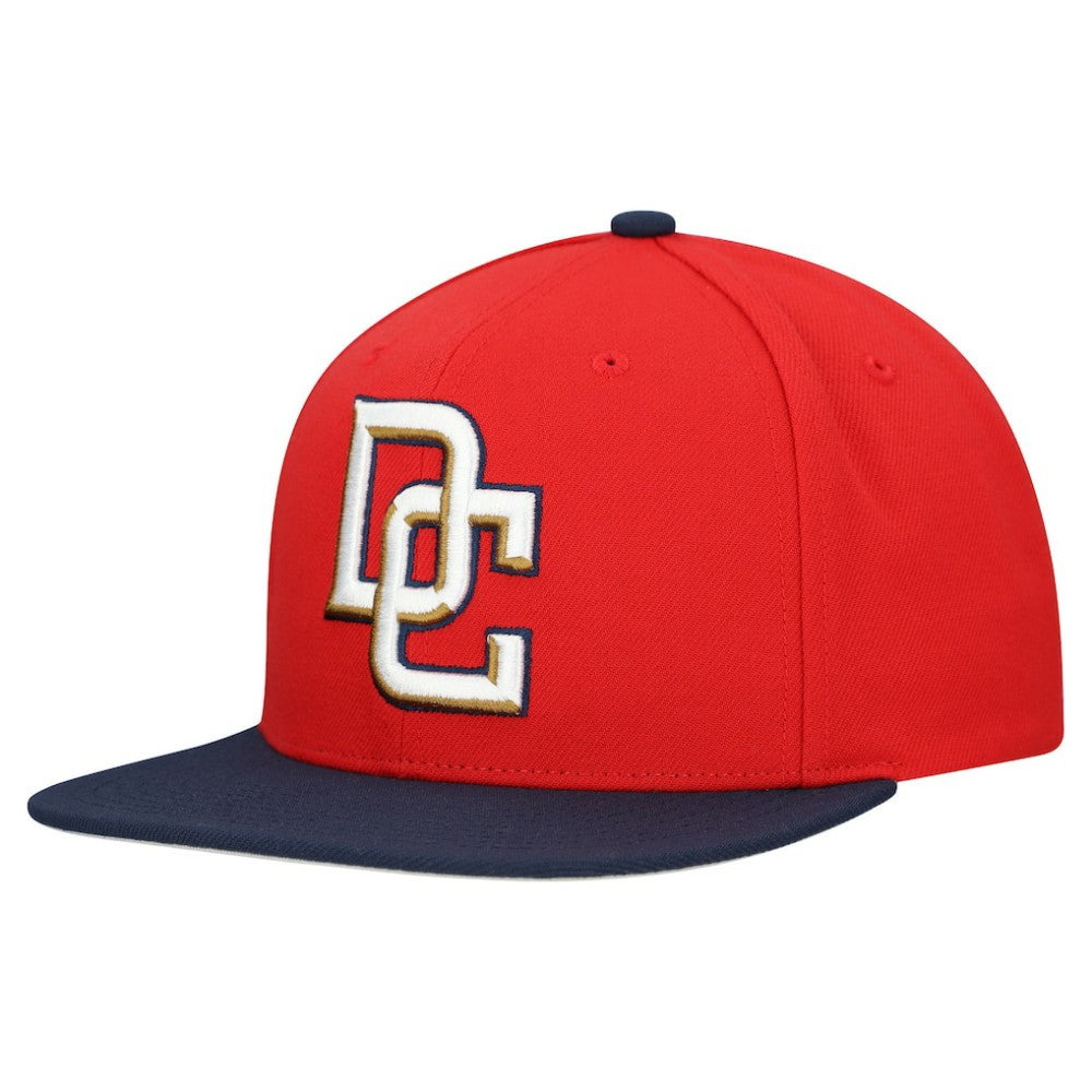 Washington Nationals Cooperstown Collection Basic Flip Snapback Hat - Red | Mitchell & Ness