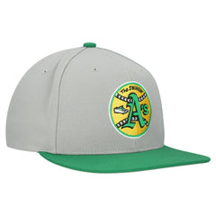 Athletics Cooperstown Collection Basic Flip Snapback Hat - Gray | Mitchell & Ness