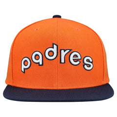 San Diego Padres Cooperstown Collection Basic Flip Snapback Hat - Orange | Mitchell & Ness