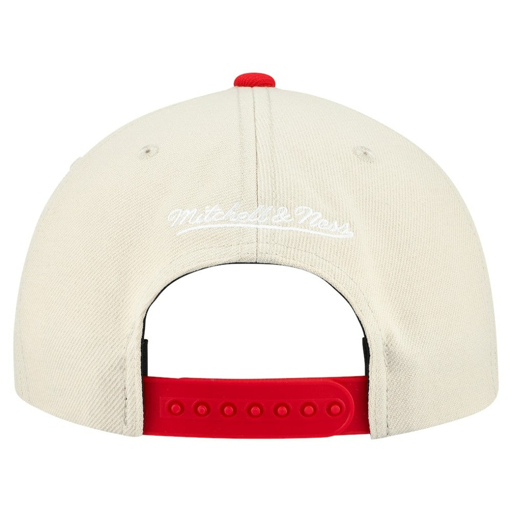 St. Louis Cardinals Cooperstown Collection Basic Flip Snapback Hat - Cream | Mitchell & Ness