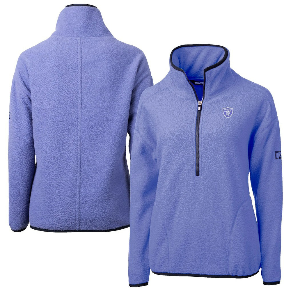 Las Vegas Raiders Cutter & Buck Women's Cascade Eco Fleece Half-Zip Jacket - Lavender outlet