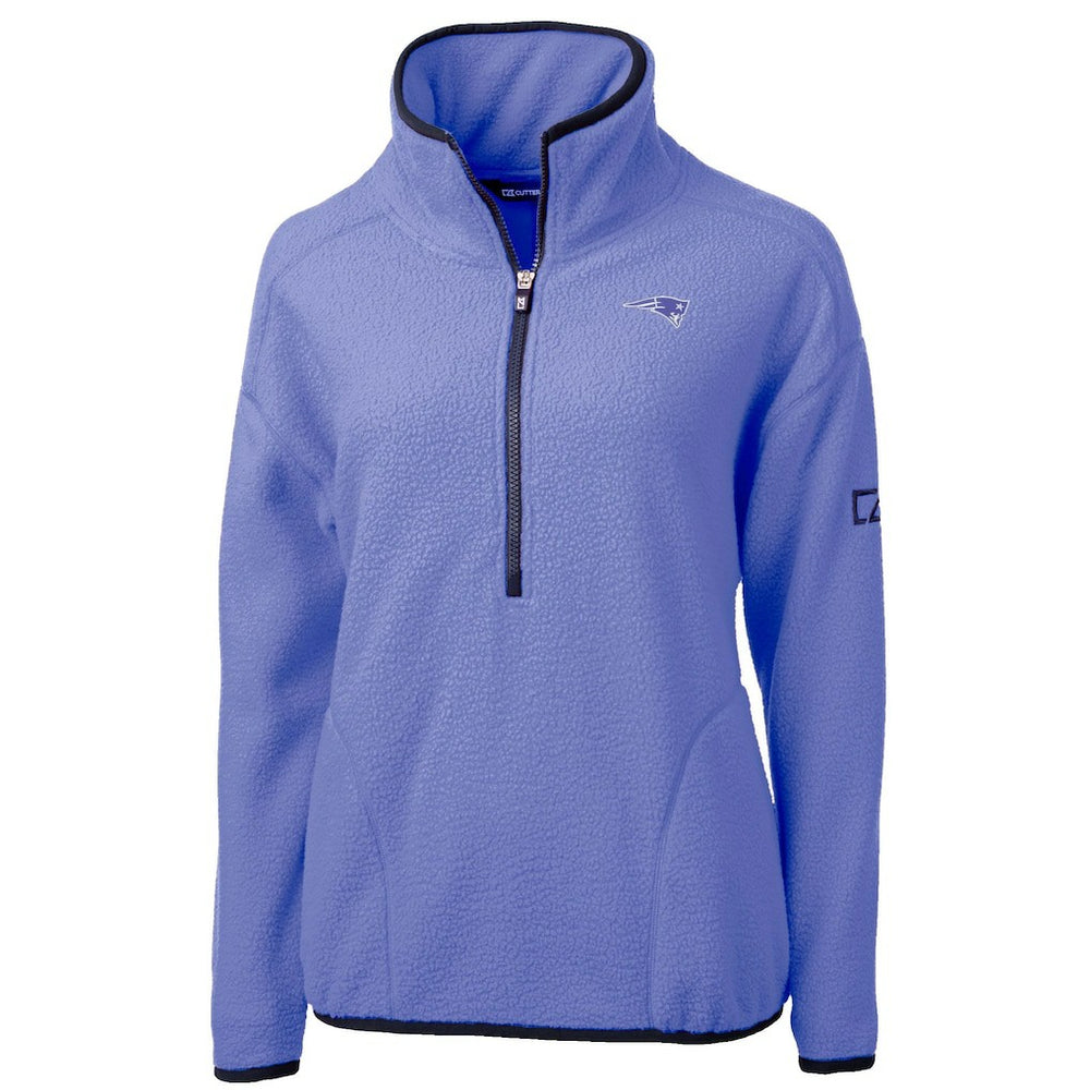 New England Patriots Cutter & Buck Women's Cascade Eco Fleece Half-Zip Jacket - Lavender for sale