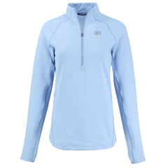 Green Bay Packers Cutter & Buck Women's Peshastin Eco Fleece Recycled Half-Zip Top - Powder Blue for sale