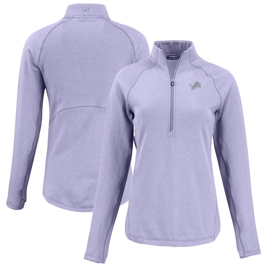 Detroit Lions Cutter & Buck Women's Peshastin Eco Fleece Recycled Half-Zip Top - Purple outlet