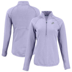 Detroit Lions Cutter & Buck Women's Peshastin Eco Fleece Recycled Half-Zip Top - Purple outlet