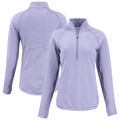 Kansas City Chiefs Cutter & Buck Women's Peshastin Eco Fleece Recycled Half-Zip Top - Purple online