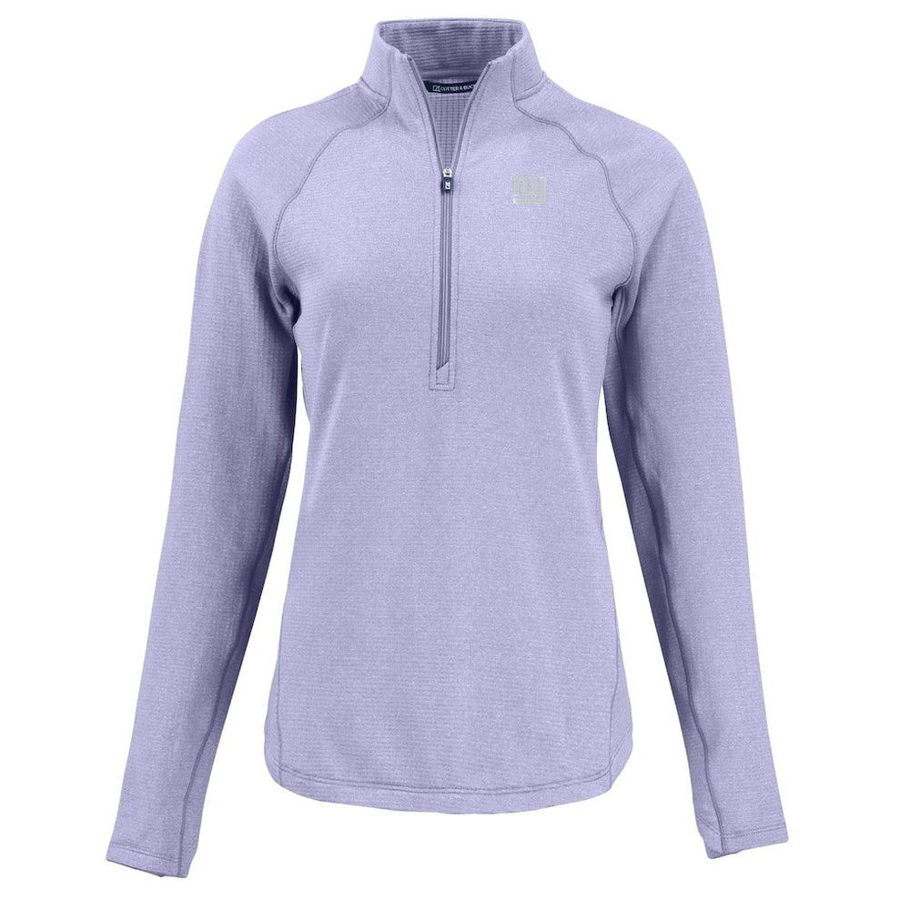 New York Giants Cutter & Buck Women's Peshastin Eco Fleece Recycled Half-Zip Top - Purple discount