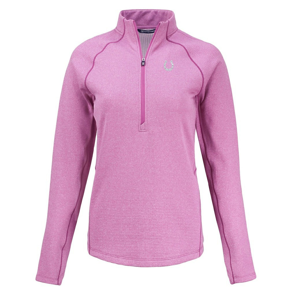 Indianapolis Colts Cutter & Buck Women's Peshastin Eco Fleece Recycled Half-Zip Top - Pink for sale