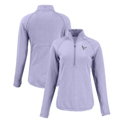 Houston Texans Cutter & Buck Women's Peshastin Eco Fleece Recycled Half-Zip Top - Purple for sale