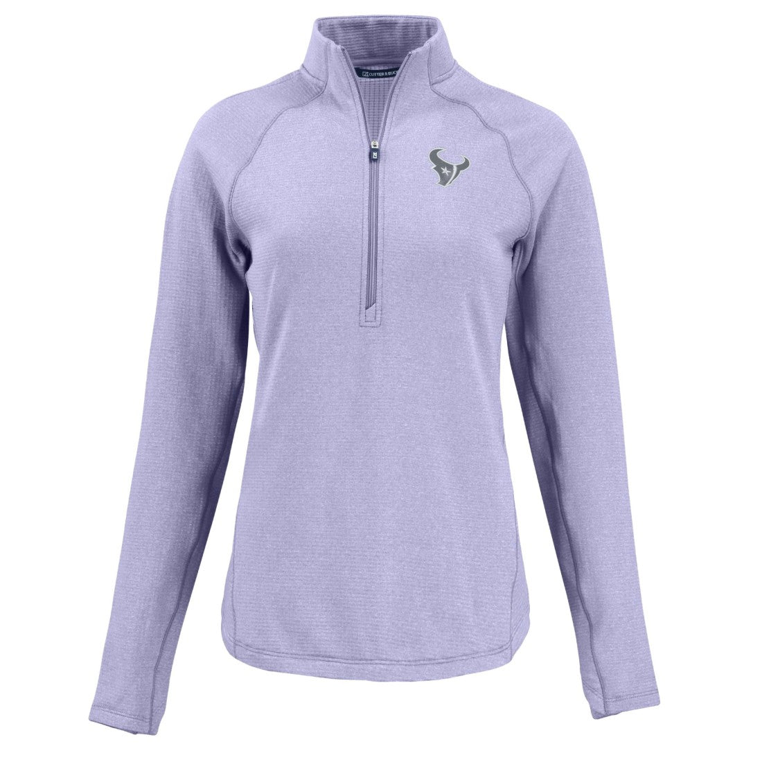 Houston Texans Cutter & Buck Women's Peshastin Eco Fleece Recycled Half-Zip Top - Purple for sale