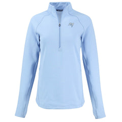 Tampa Bay Buccaneers Cutter & Buck Women's Peshastin Eco Fleece Recycled Half-Zip Top - Powder Blue on sale