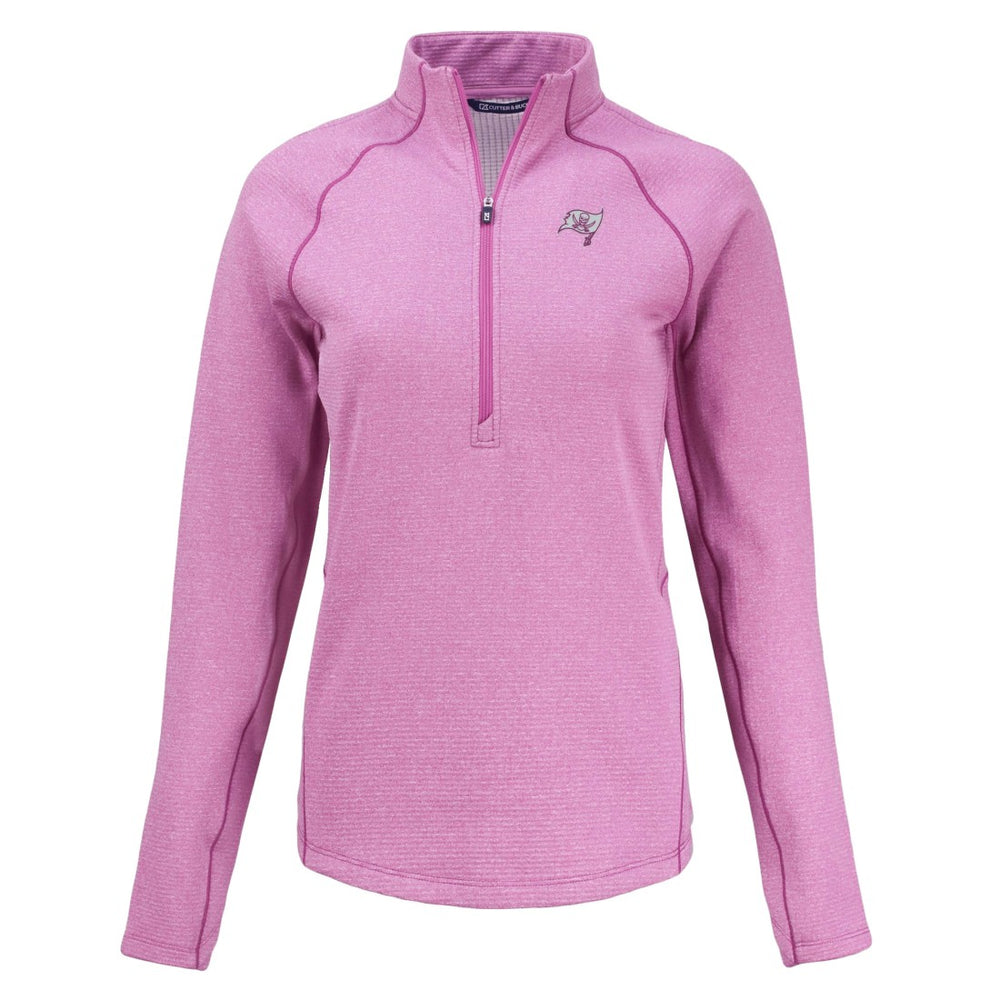 Tampa Bay Buccaneers Cutter & Buck Women's Peshastin Eco Fleece Recycled Half-Zip Top - Pink online