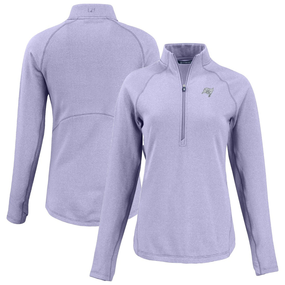 Tampa Bay Buccaneers Cutter & Buck Women's Peshastin Eco Fleece Recycled Half-Zip Top - Purple for sale