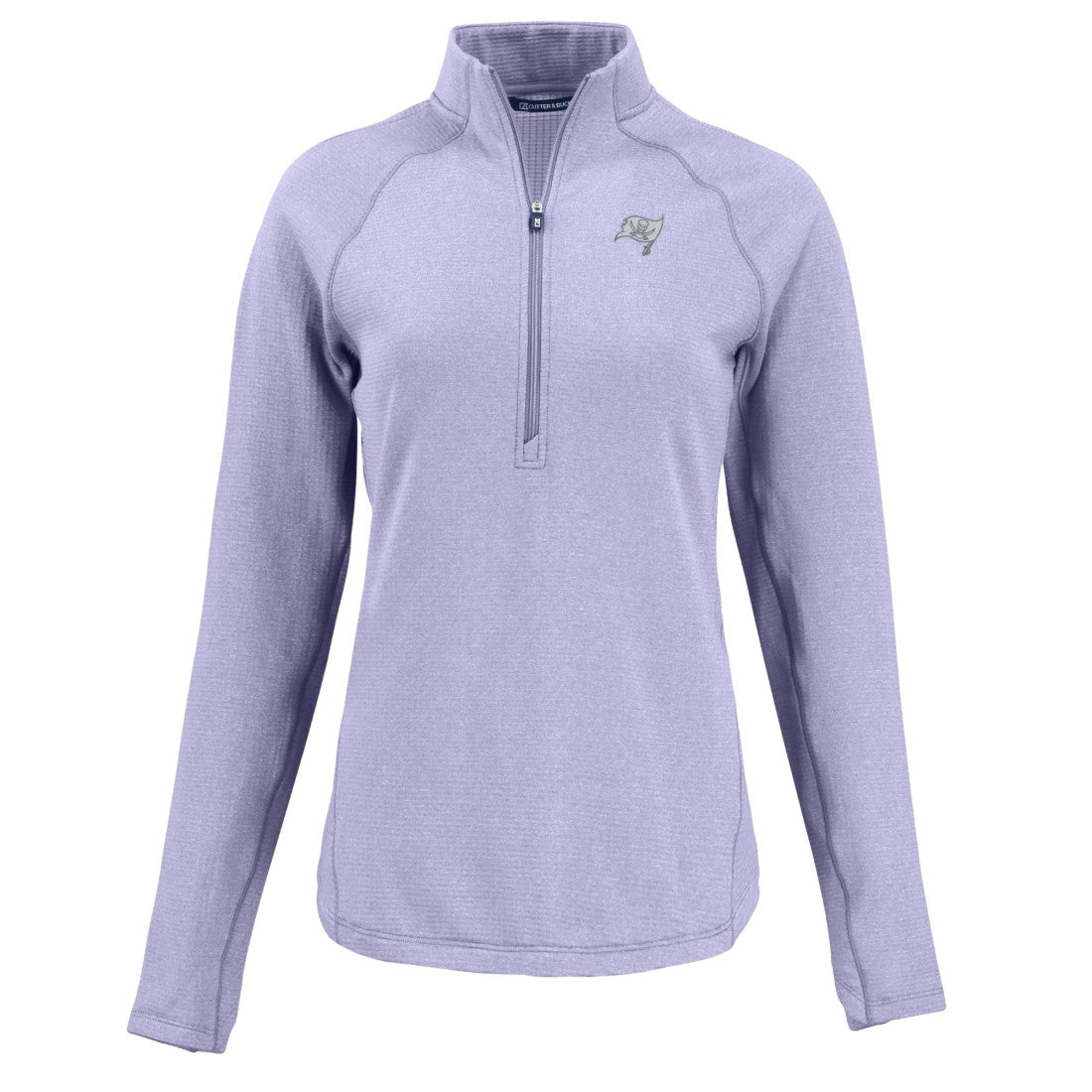 Tampa Bay Buccaneers Cutter & Buck Women's Peshastin Eco Fleece Recycled Half-Zip Top - Purple for sale