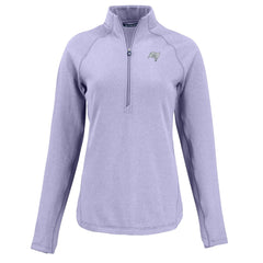 Tampa Bay Buccaneers Cutter & Buck Women's Peshastin Eco Fleece Recycled Half-Zip Top - Purple for sale