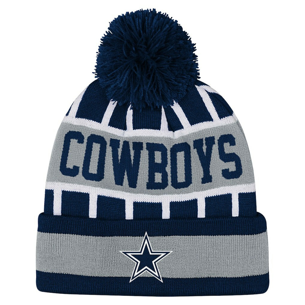 Dallas Cowboys Outerstuff Youth Go Fast Cuffed Knit Hat with Pom - Navy sale