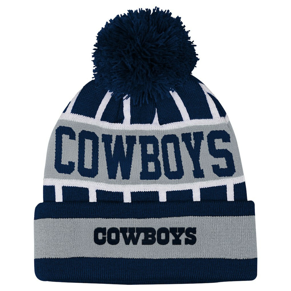 Dallas Cowboys Outerstuff Youth Go Fast Cuffed Knit Hat with Pom - Navy sale