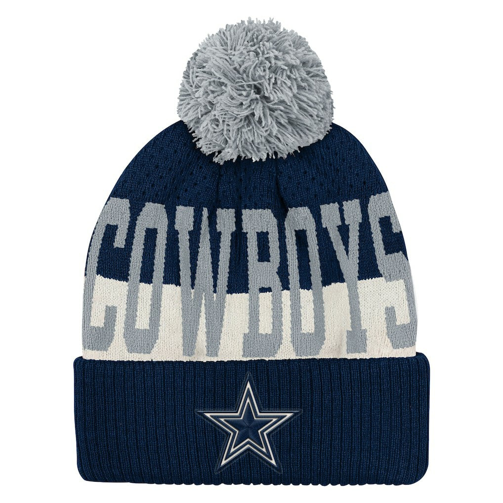 Dallas Cowboys Outerstuff Youth Modern Fan Cuffed Knit Hat with Pom - Navy outlet