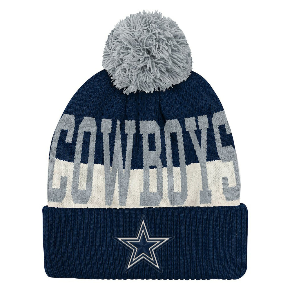 Dallas Cowboys Outerstuff Youth Modern Fan Cuffed Knit Hat with Pom - Navy outlet