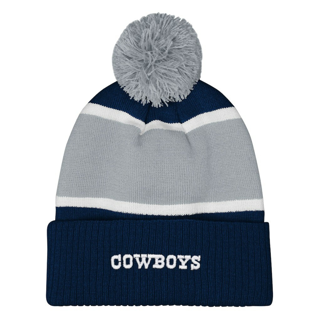 Dallas Cowboys Outerstuff Girls Youth Let's Play Cuffed Knit Hat with Pom - Navy outlet