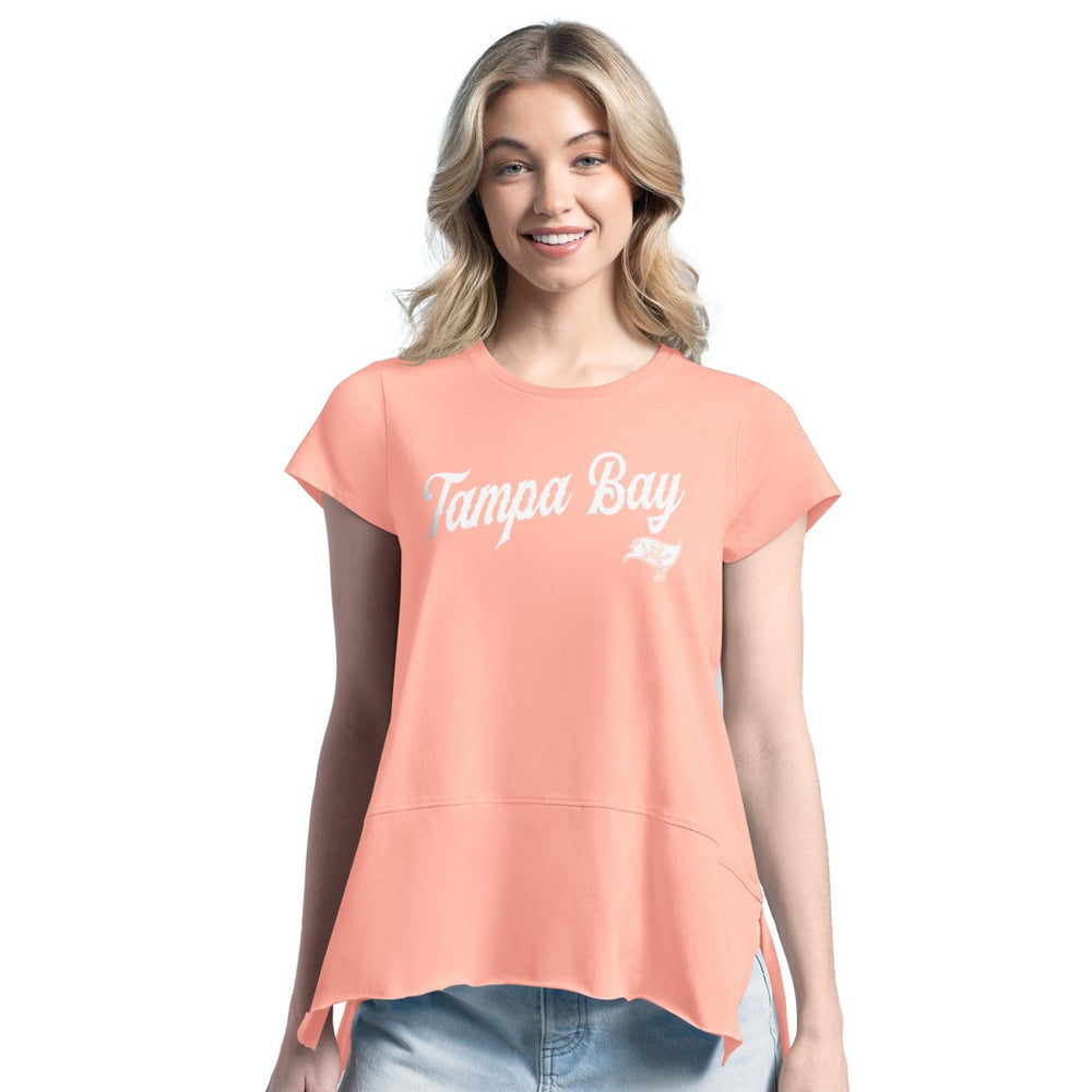 Tampa Bay Buccaneers Margaritaville Women's Gametime Is Paradise T-Shirt - Pink for sale