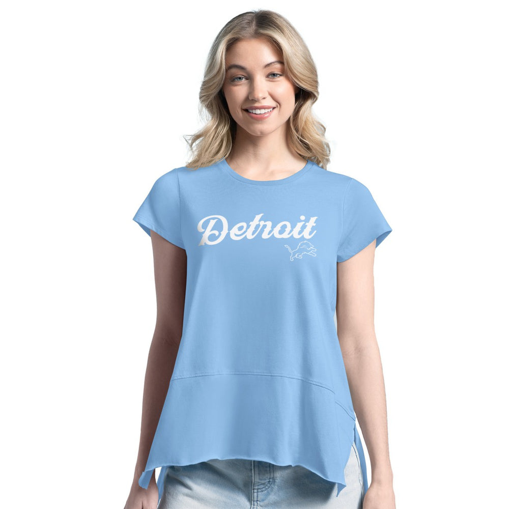 Detroit Lions Margaritaville Women's Gametime Is Paradise T-Shirt - Light Blue outlet