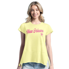 New Orleans Saints Margaritaville Women's Gametime Is Paradise T-Shirt - Yellow discount
