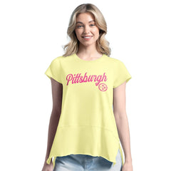 Pittsburgh Steelers Margaritaville Women's Gametime Is Paradise T-Shirt - Yellow outlet