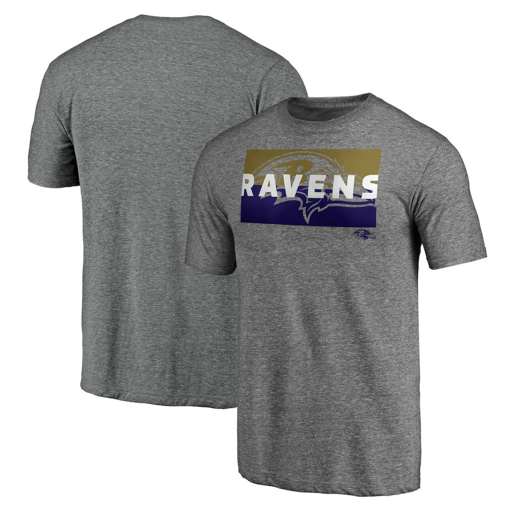 Baltimore Ravens Square Off Tri-Blend T-Shirt - Heather Gray for sale