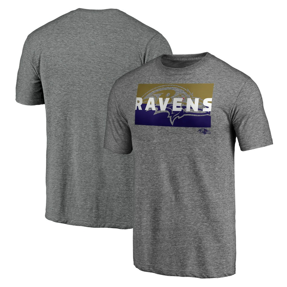 Baltimore Ravens Square Off Tri-Blend T-Shirt - Heather Gray for sale