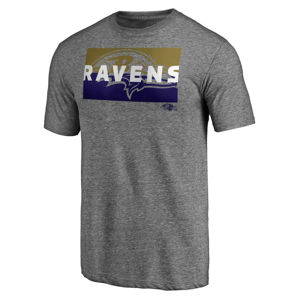 Baltimore Ravens Square Off Tri-Blend T-Shirt - Heather Gray for sale